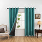 1panel Solid 100% Blackout Curtains with Grommets, Total Privacy Drapes for Bedroom, Living Room, Home Decor