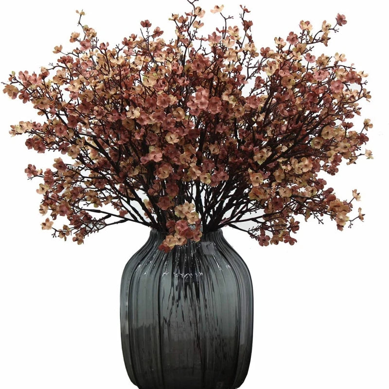 1PC Artificial Plants Christmas Decoration Vases Home Room Wedding Bridal Festival Candy Box Fake Plastic Flowers Scrapbooking