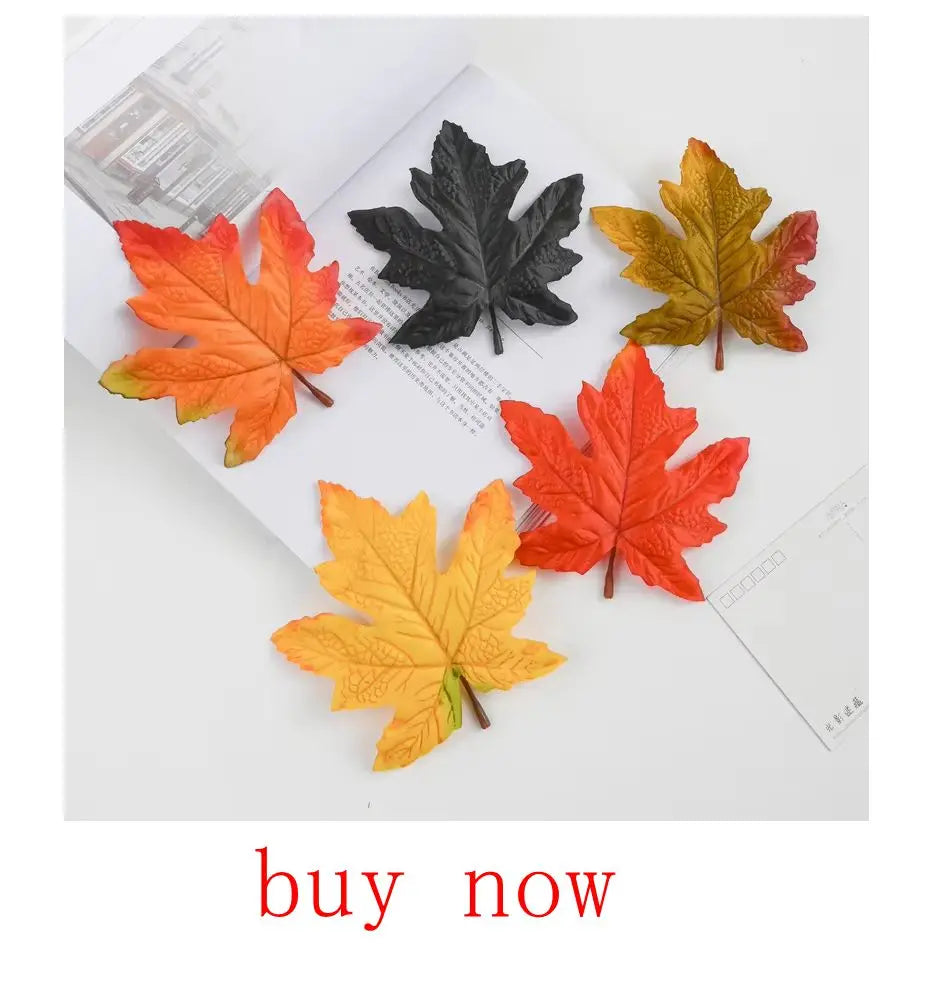 6PCS Artificial Plant Green Leaves Cactus for Home Christmas Decoration DIY Wreath Material Craft Wedding Banquet Accessories