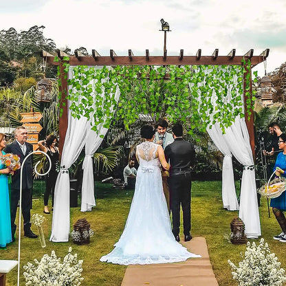 2/4/8/10M Artificial Ivy Leaves Garland Hanging Vines Fake Plants Outdoor Greenery Wall Decor Festival Garden Home Party Decor