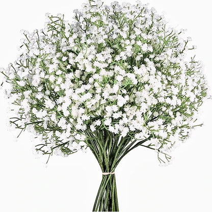 1Pcs 108Heads 63cm Babies Breath Artificial Flowers Plastic Gypsophila DIY Floral Bouquets For Handmade Wedding Party Home Decor