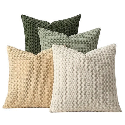 Cordury Pillow Covers - Modern Decorative Cushion Cases with Zipper Closure, Machine Washable, No inserts included