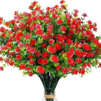 1 PC Artificial Plastic Flowers Fake Eucalyptus Plant Wedding Arch Wreath Home RoomOrnamental Flowerpot Festival Scrapbook Decor