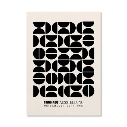 Abstract Orange Bauhaus Geometric Poster Pop Art Sunrise & Bicycle Wall Art Prints for Modern Living Room Dormitory Home Decor