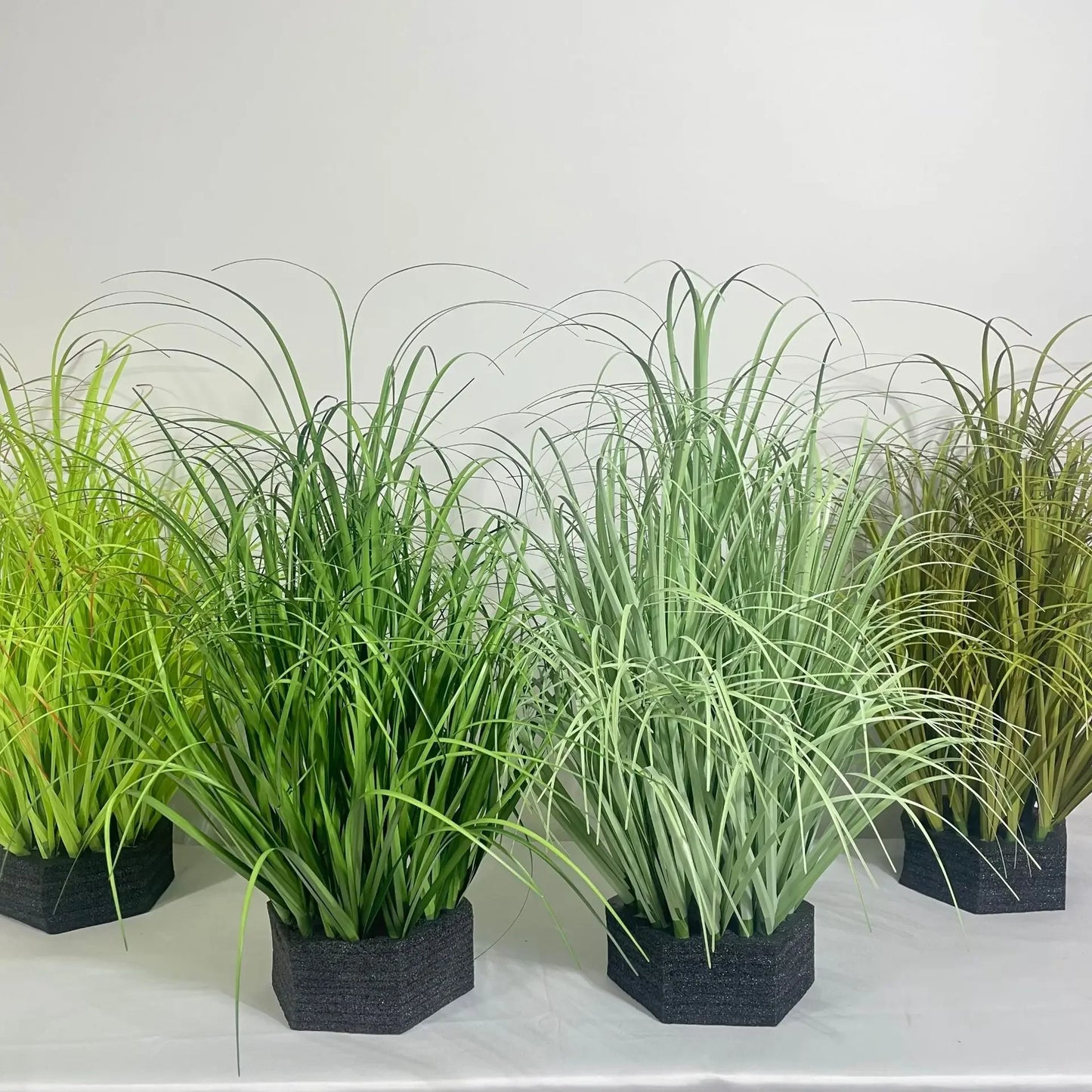 Simulated Small Grass Bushes for Decorating Fake Grasslands Simulating Reeds Onion Grass and Fake Green Plants Home Decoration