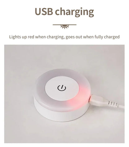 Round Led Wall Lamp Rechargeable Night Light with Touch Switch Dimmable Magnetic Book Light for Reading Bedroom Cabinet Closet