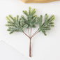 6PCS Artificial Plant Green Leaves Cactus for Home Christmas Decoration DIY Wreath Material Craft Wedding Banquet Accessories