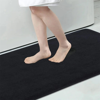 Olanly Silicone Bath Mat Non-Slip Shower Bathroom Rug Memory Foam Carpet Soft Foot Mat Stone Floor Super Absorbent Quick Dry Rug