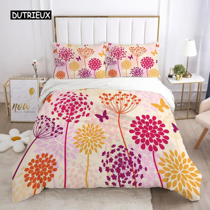 Bedding Set Duvet Cover Pillowcases Comforter/Quilt/Blanket Cover Luxury 3D HD Quality Printed Reactive Queen Single Leaf
