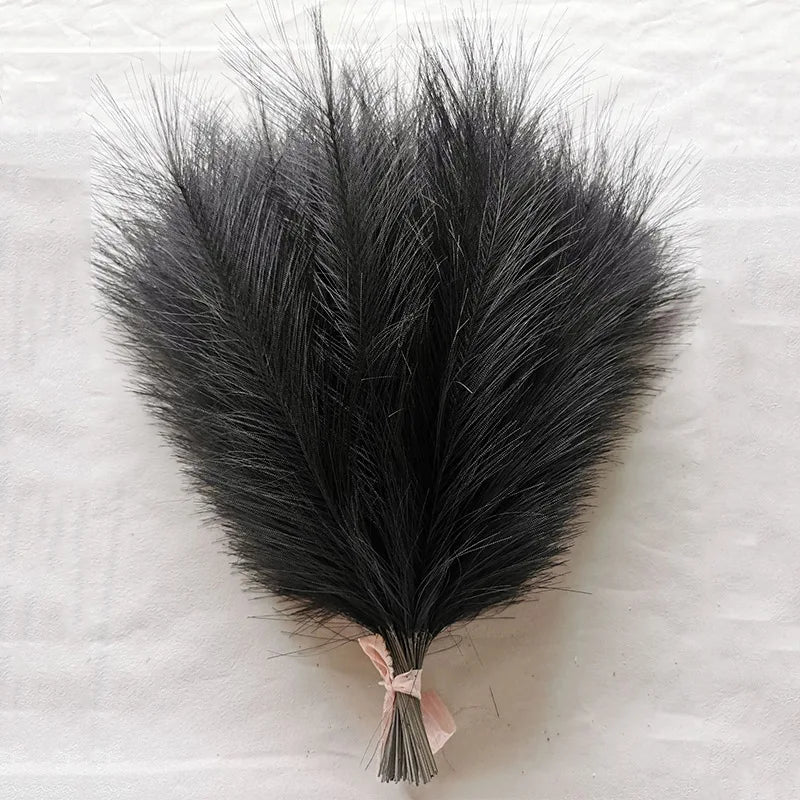 10/30 Pcs Artificial Pampas Grass Fluffy Reed Bouquet Boho Decor for Party Room Home Wedding Decoration Table Flower Arrangement