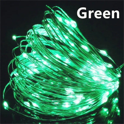 USB Led Fairy Lights Copper Wire String 20M 200LED Holiday Outdoor Lamp Garland For Christmas Tree Wedding Party Decoration