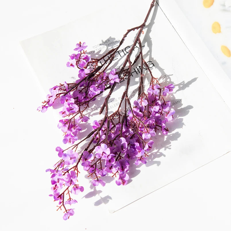 1PC Artificial Plants Christmas Decoration Vases Home Room Wedding Bridal Festival Candy Box Fake Plastic Flowers Scrapbooking