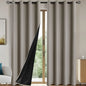 1panel Solid 100% Blackout Curtains with Grommets, Total Privacy Drapes for Bedroom, Living Room, Home Decor