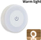 Round Led Wall Lamp Rechargeable Night Light with Touch Switch Dimmable Magnetic Book Light for Reading Bedroom Cabinet Closet