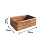 Hand-woven Rattan Wicker Basket Fruit Tea Snack Bread Basket Cosmetic Rectangular Storage Box Household Kitchen Supplies